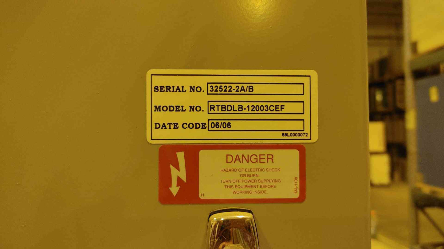 Russelectric 1200A ATS 480V 3PH Open Transition Delayed Automatic Transfer Switch RTBDLB-12003CEF
