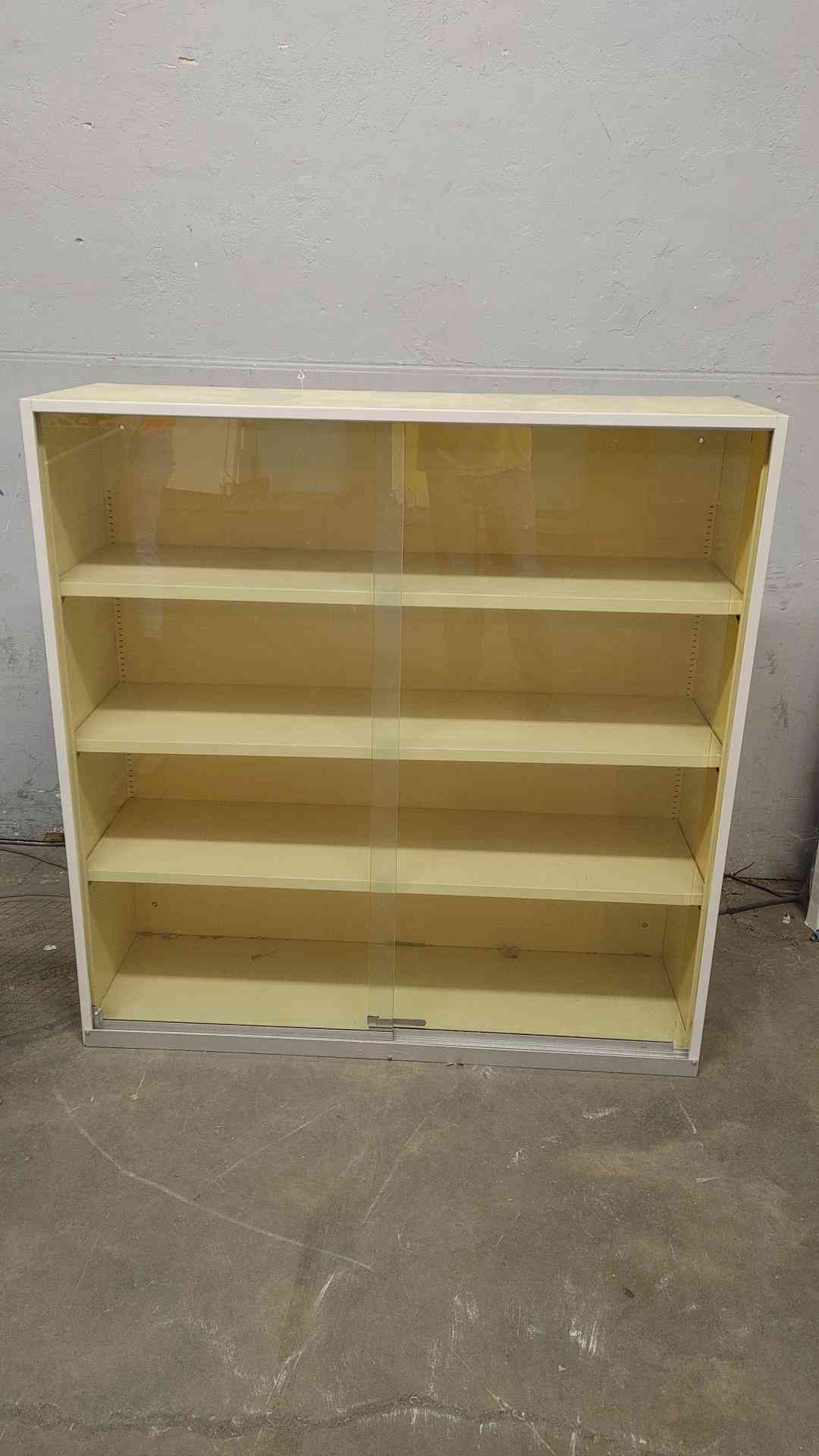 4'x4' Sliding Glass Door Overhead Metal Casework (108578)