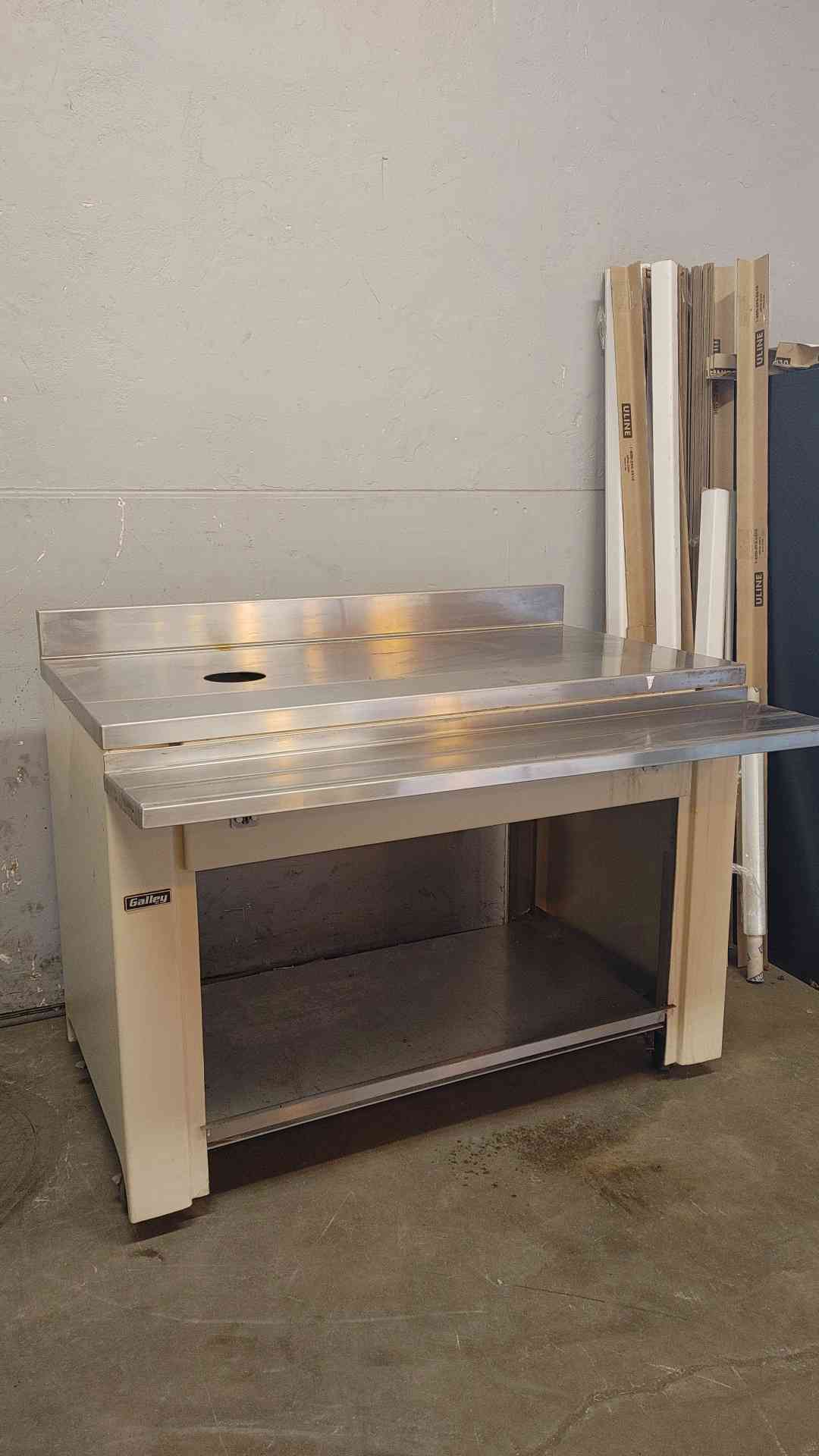 Galley Cafeteria Style Rolling Cart W/ Shelf & Stainless Steel Top, Modular (108704)