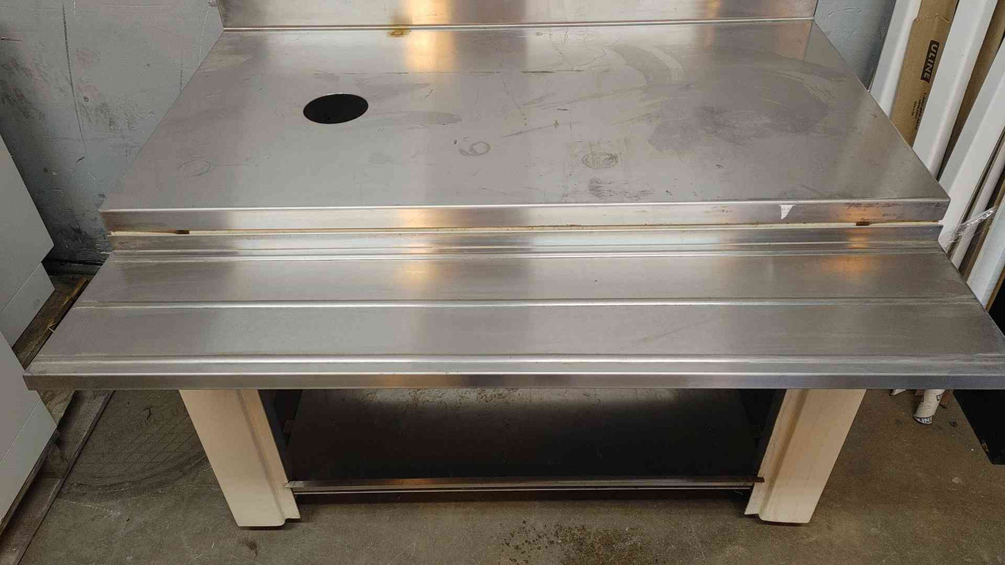 Galley Cafeteria Style Rolling Cart W/ Shelf & Stainless Steel Top, Modular (108704)