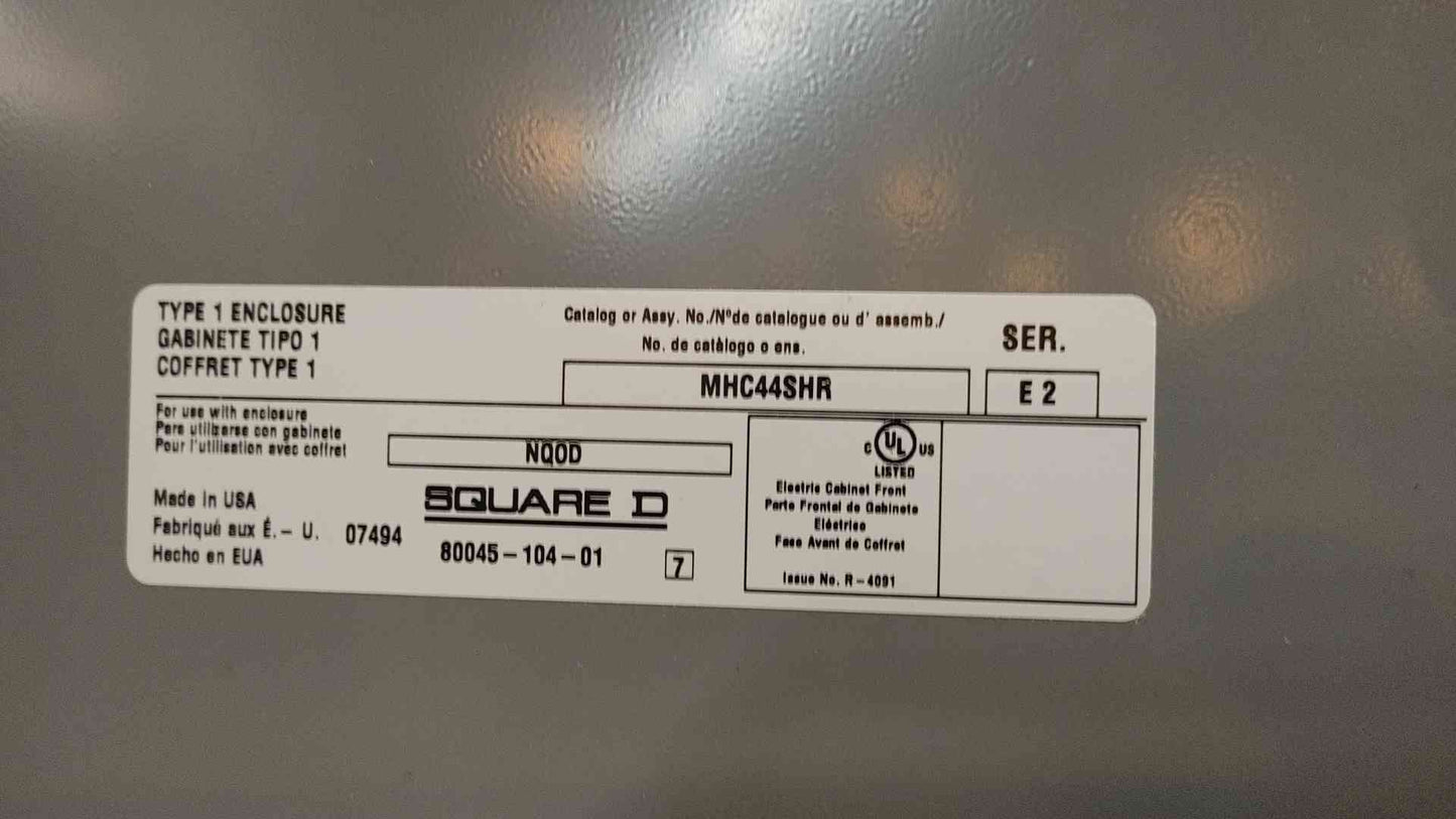 Square D NQODQB 240V E Series 225 Amp Breaker Panelboard (108776)
