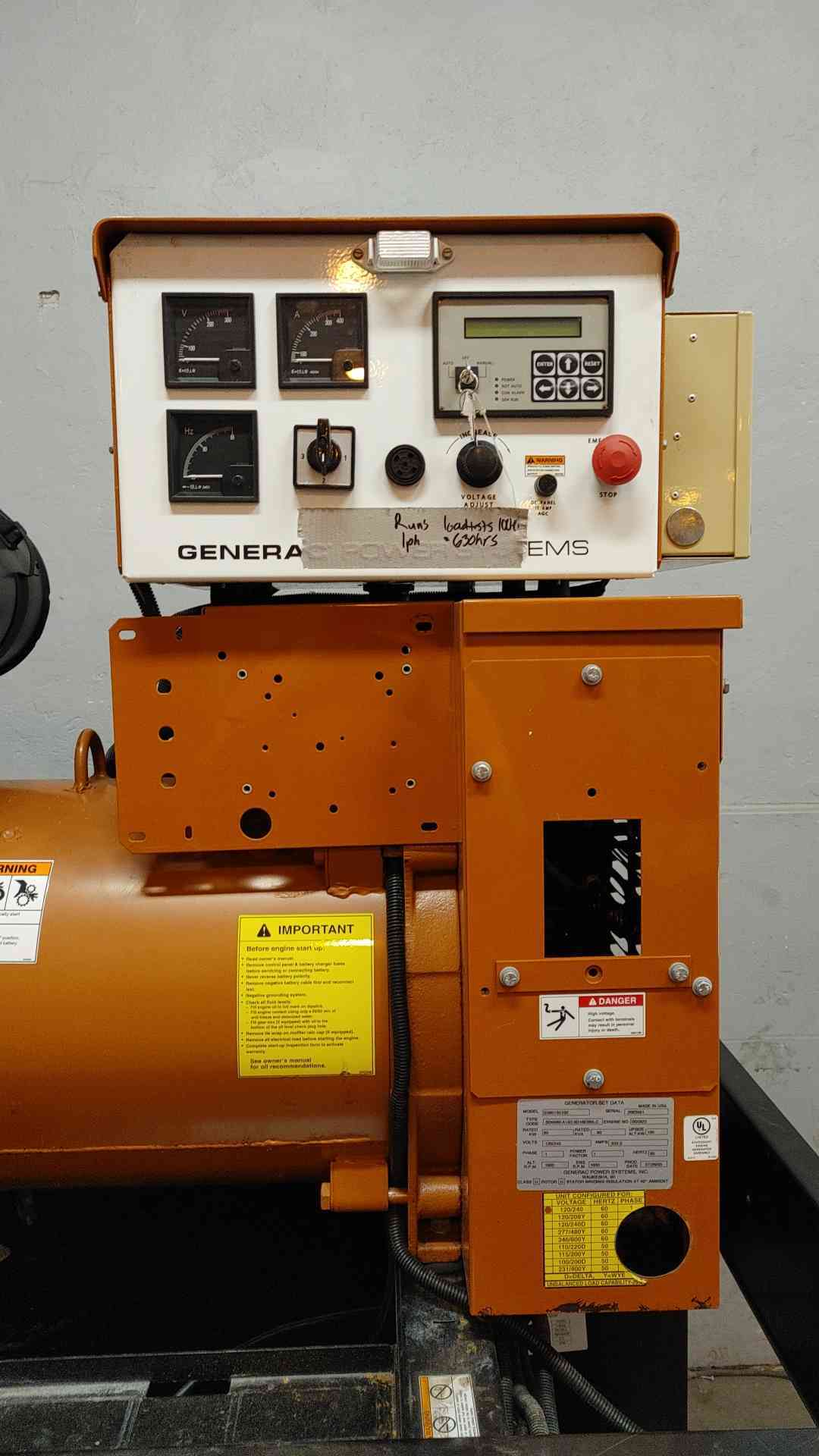 80KW Generator Generac Mitsubishi Diesel 630Hrs 1PH '05 LOAD TESTED (108787)