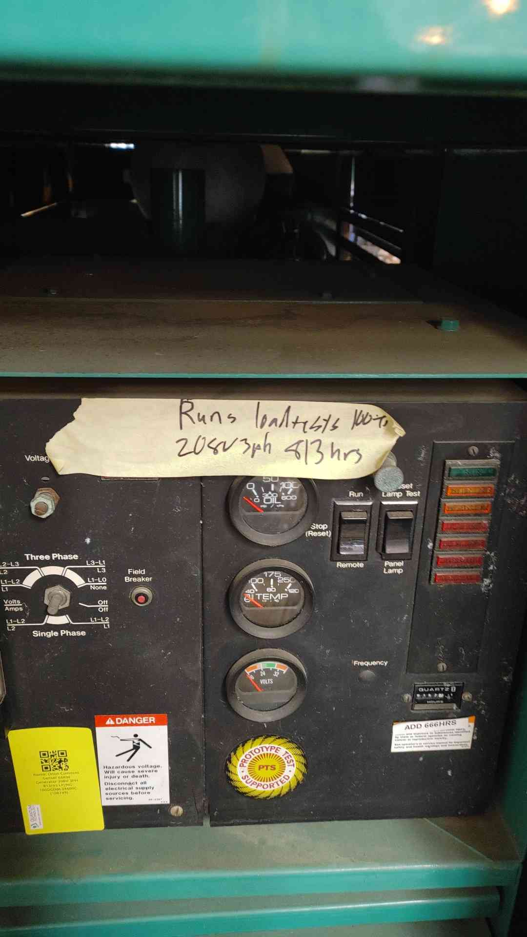 100KW Cummins 6BT 5.9 Onan 100DGDBL Diesel Generator Multi Phase 1467hrs LOAD TESTED (108789)