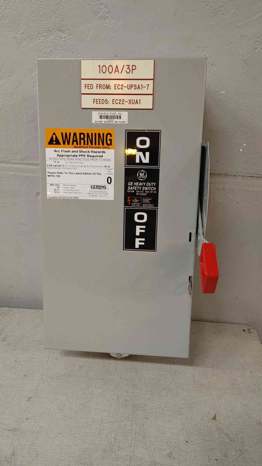 General Electric Safety Switch 100A 600 VAC THN3363 (108879)