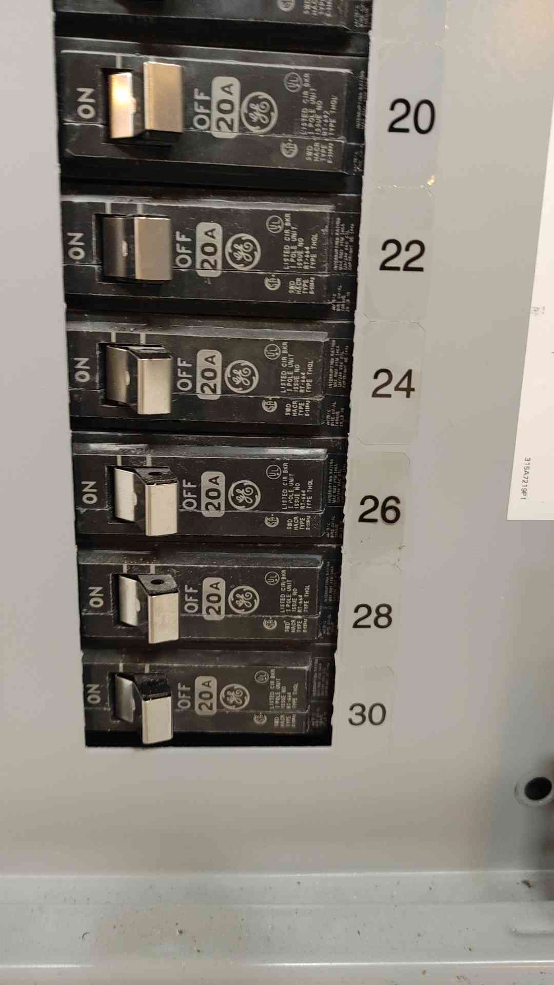 GE A Series Panelboard 125 Amp 208/120 Volt 3 Phase 4 Wire with Main (108977)