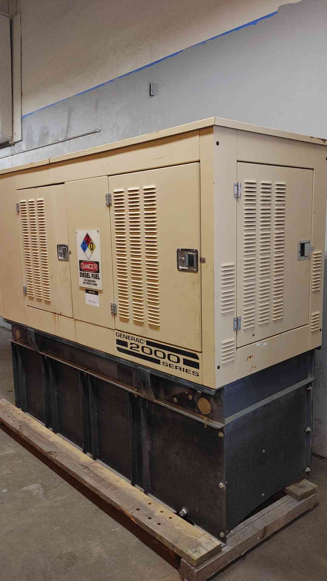 50KW Generac Diesel Generator 1Ph 612Hrs TESTED (109035)