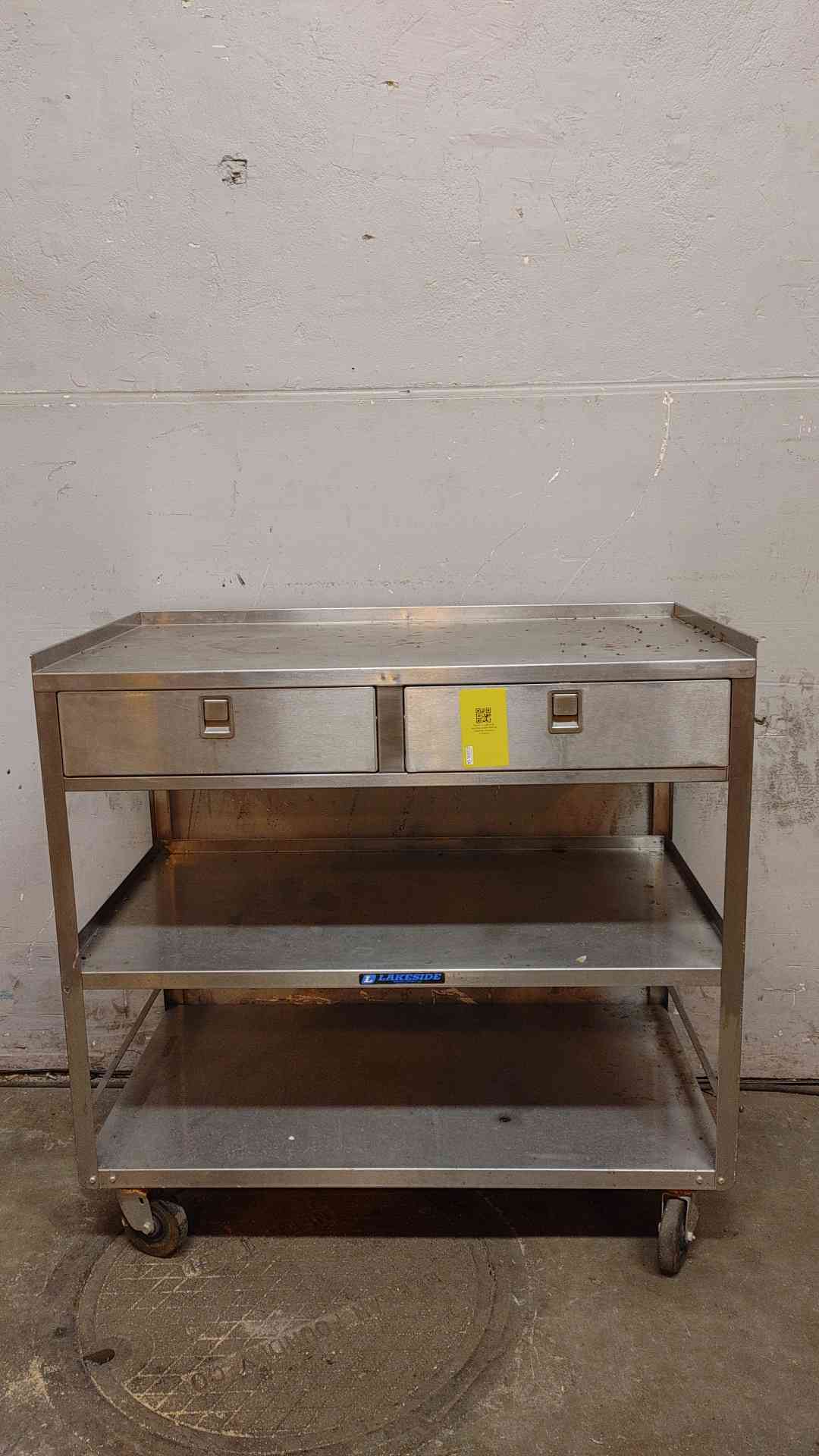 3' Lakeside Stainless Steel Rolling Table W/ Drawers (109093)