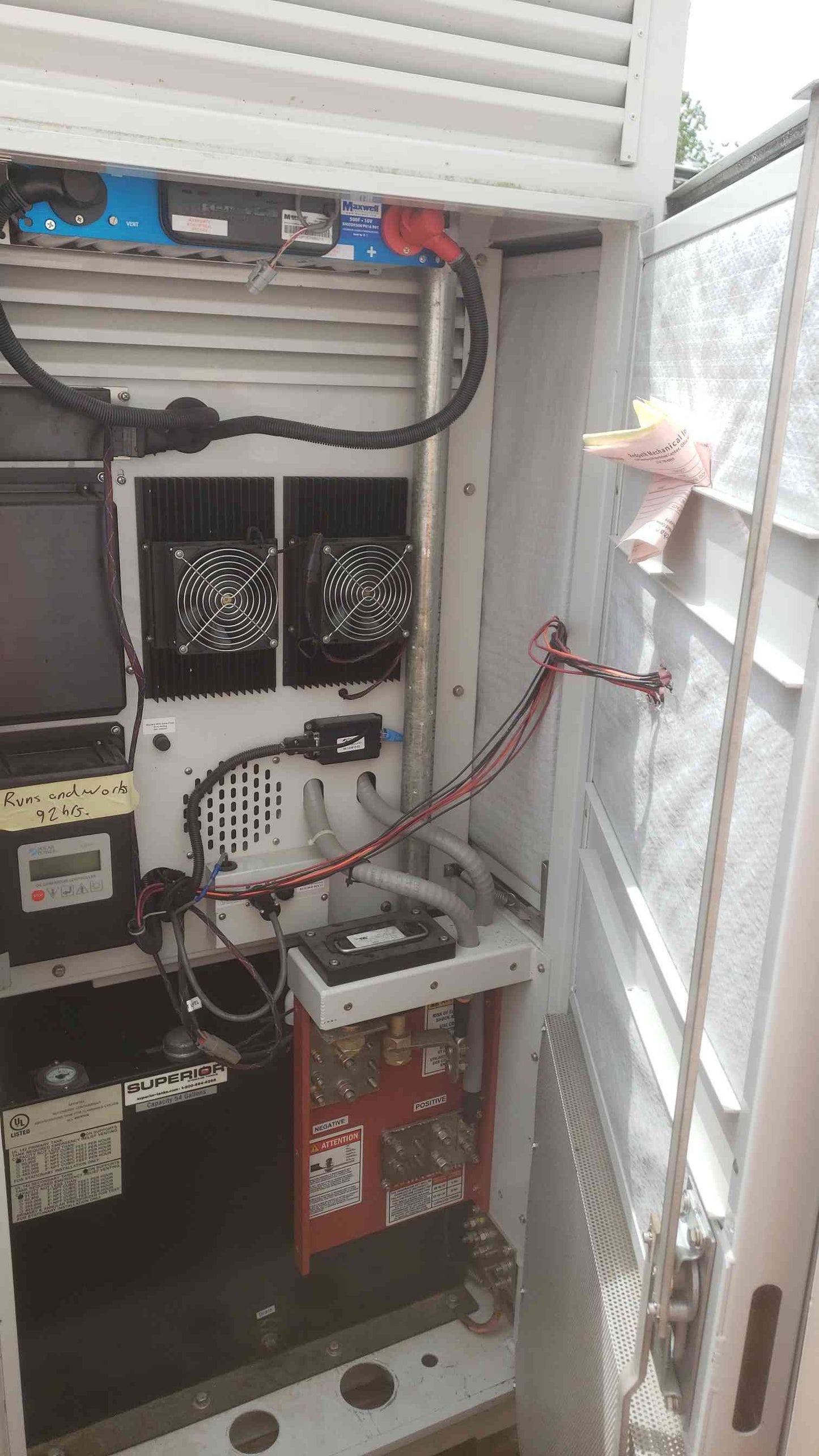 15KW Polar DC Generator 40-60V 270A Diesel 92Hrs 8220-603-D-15-01 TESTED (109104)