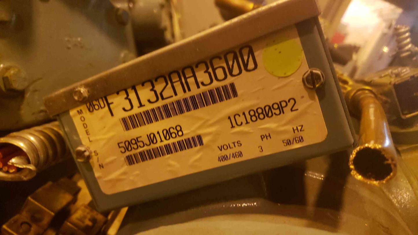 Carlyle Compressor F3132AA3600 5 HP, 460V, 3-phase, 60Hz (SKU: 109214)