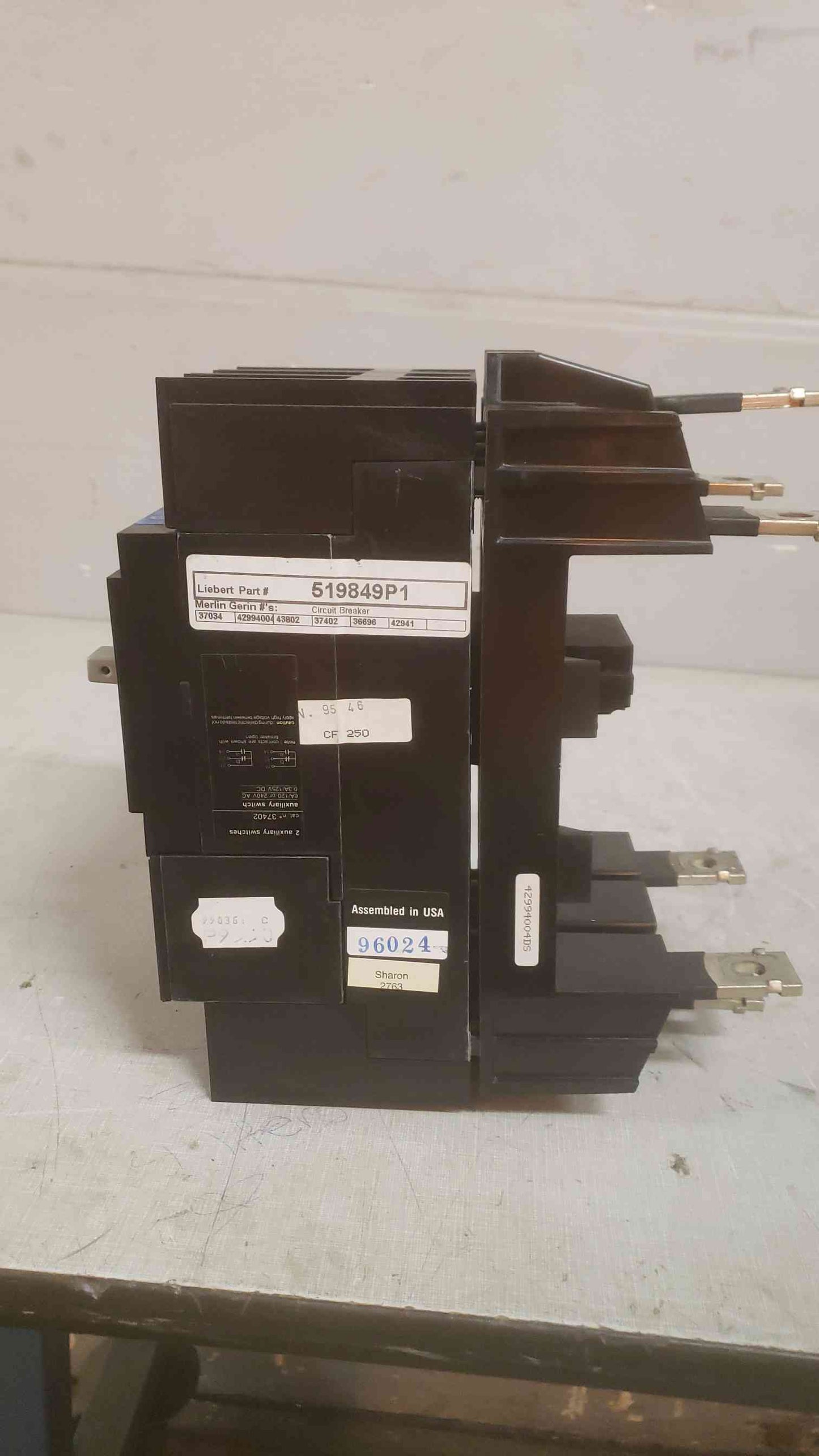 Merlin Gerin 250A Max Circuit breaker 519849P1 (SKU: 109349)
