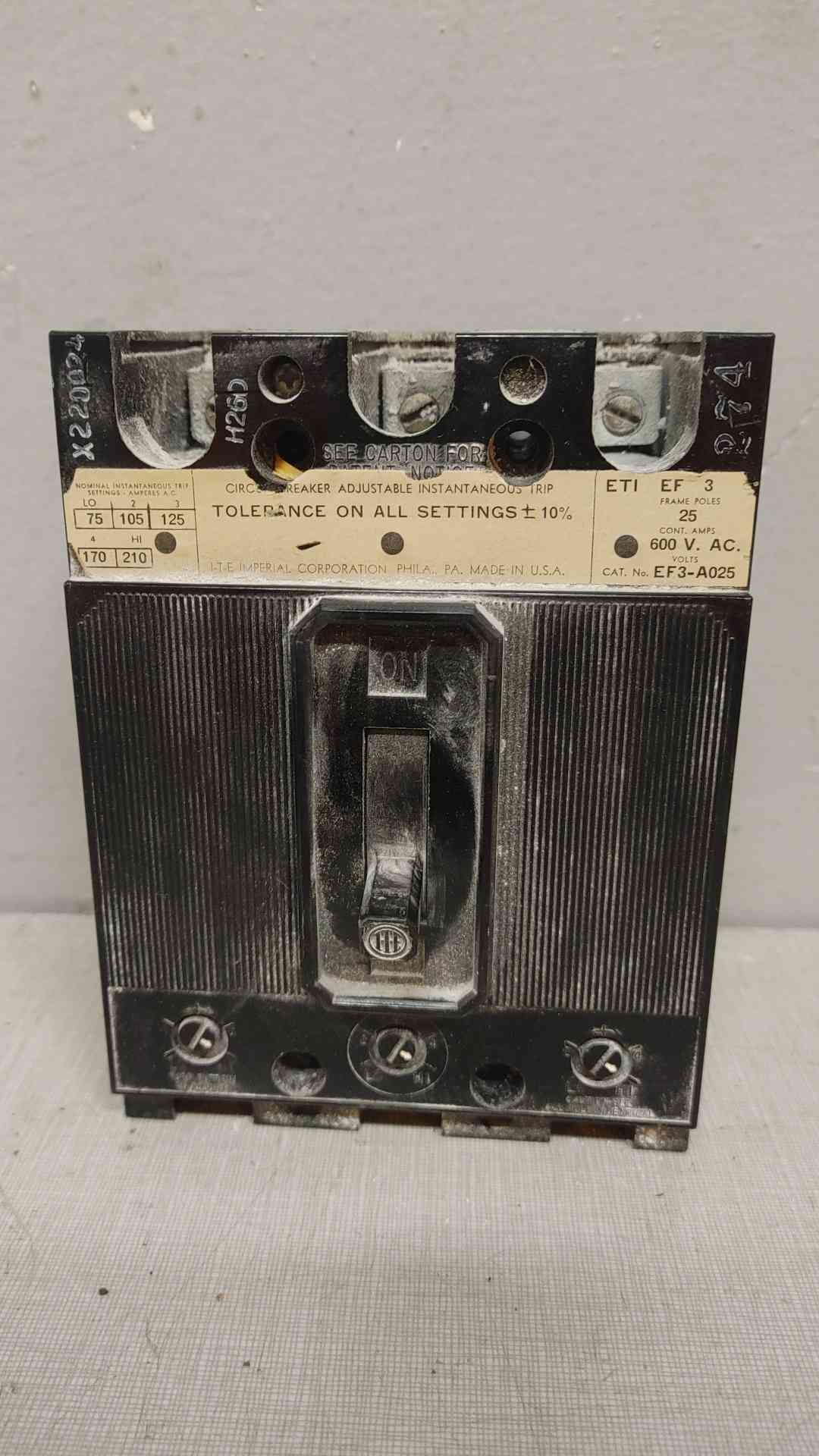 ITE Imperial EF3-A025 25 Amp 3 Pole Circuit Breaker (109407)