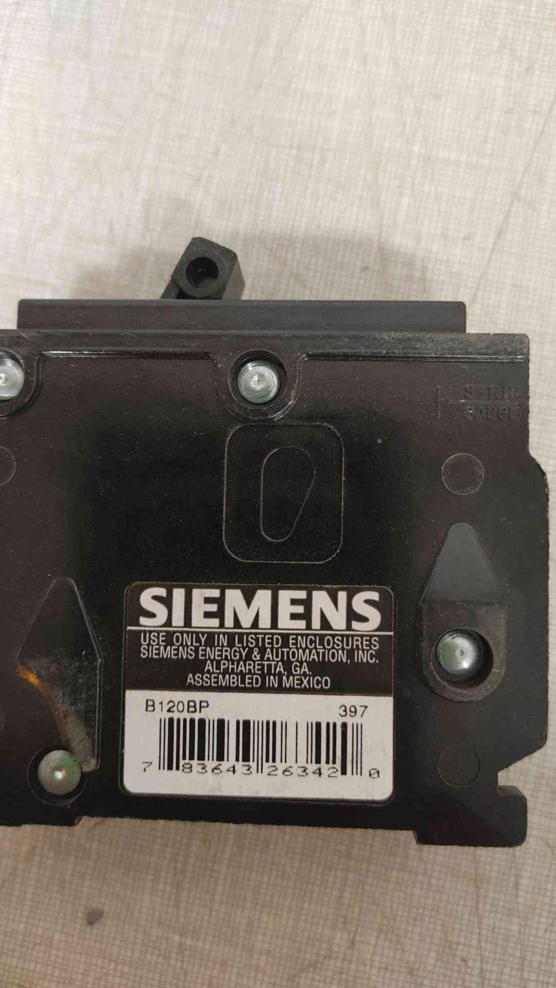 Siemens B120BP 20 Amp 1 Pole Circuit Breaker (109420)