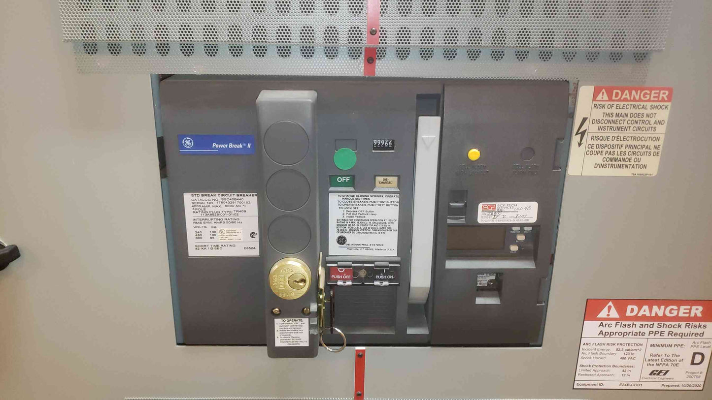 GE 4000A Power Break Switchgear Section 1 480V (SKU: 109439)
