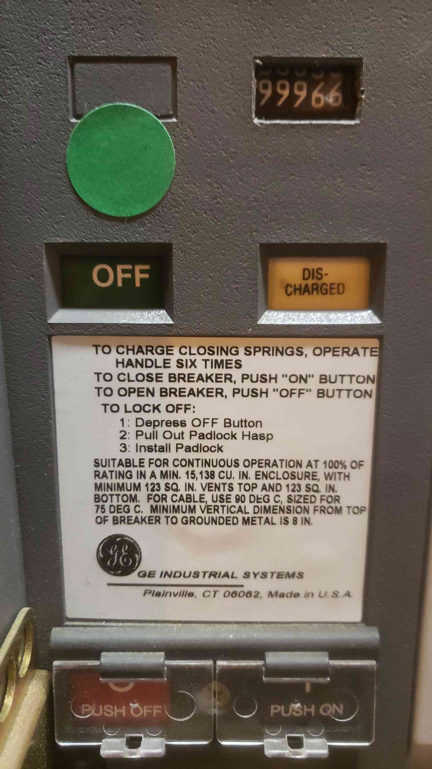 GE 4000A Power Break Switchgear Section 1 480V (SKU: 109439)