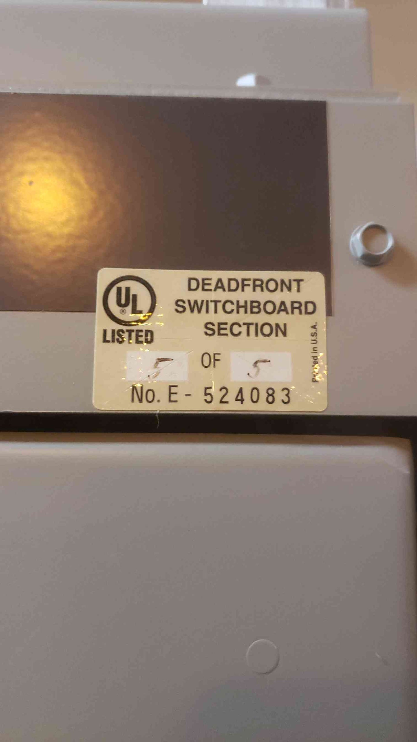 GE 4000A Power Break Switchgear Section 5 3x 800A Dist Breaker SHF08B208H (SKU: 109443)