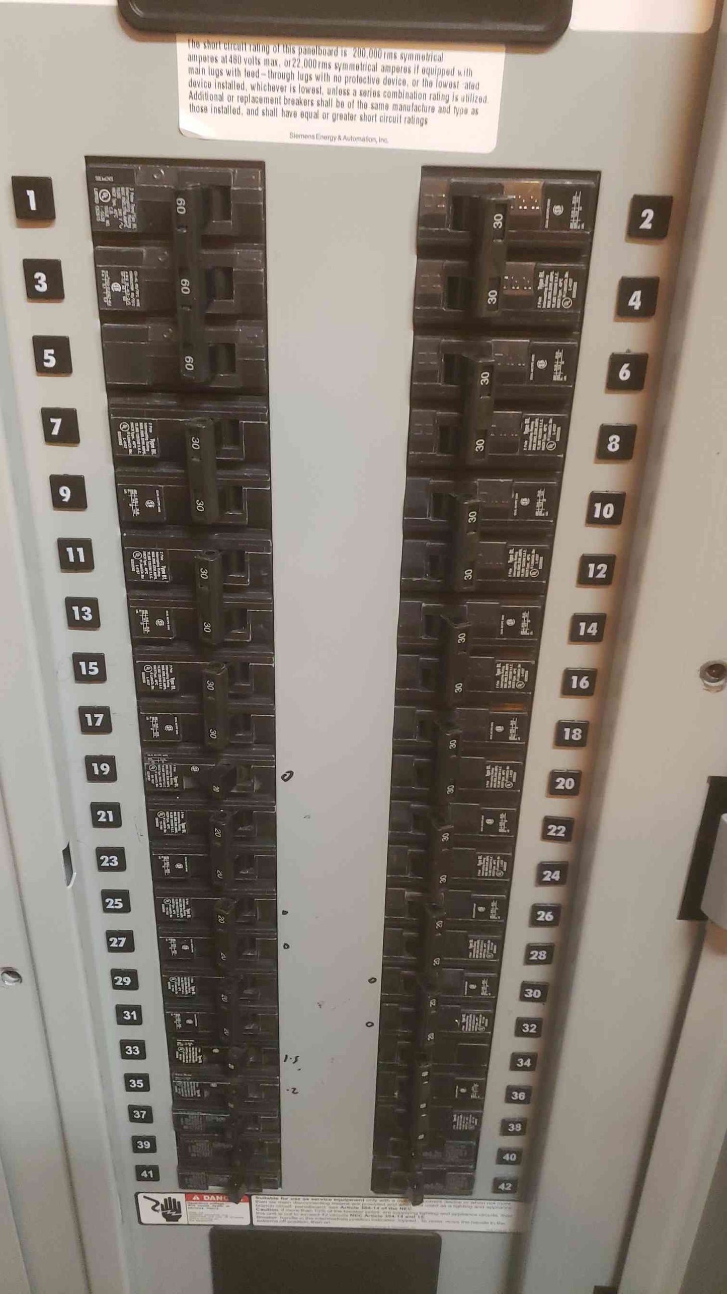 Siemens 250A Max 208Y/120 3PH 4W Panel Box P1C42ML250CTS (SKU: 109654)