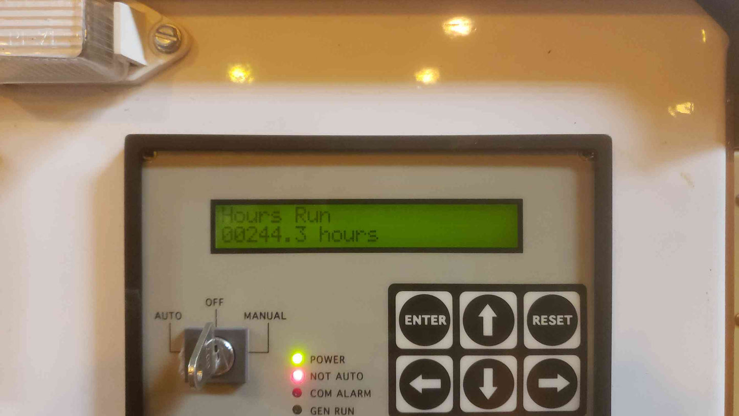 60KW GENERAC 1PH Diesel Generator 244 Hrs. '04 Tested