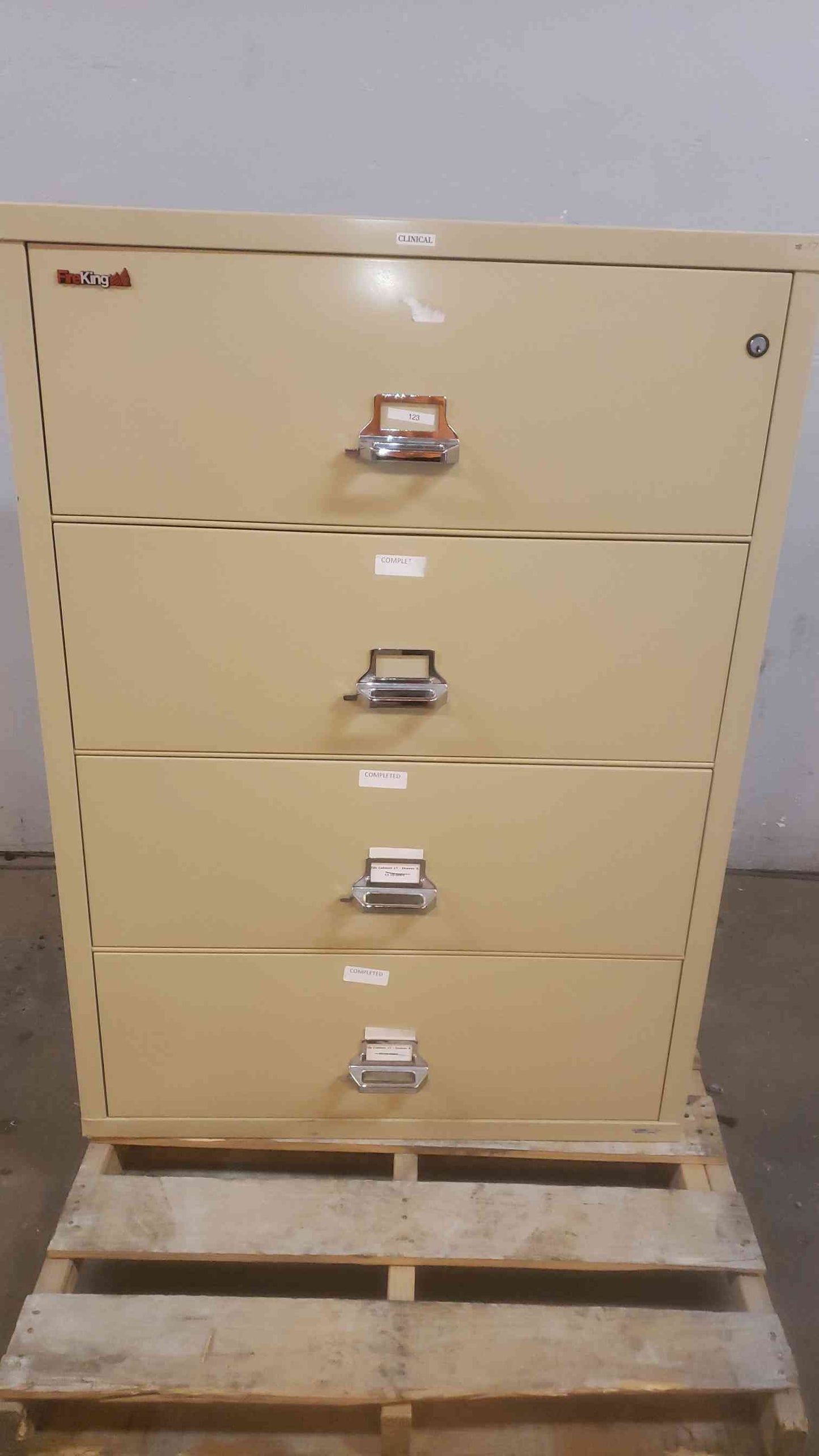 38" Fire King 4 Tier Filing Cabinet FireProof Keys Available from FireKing (SKU: 109838)