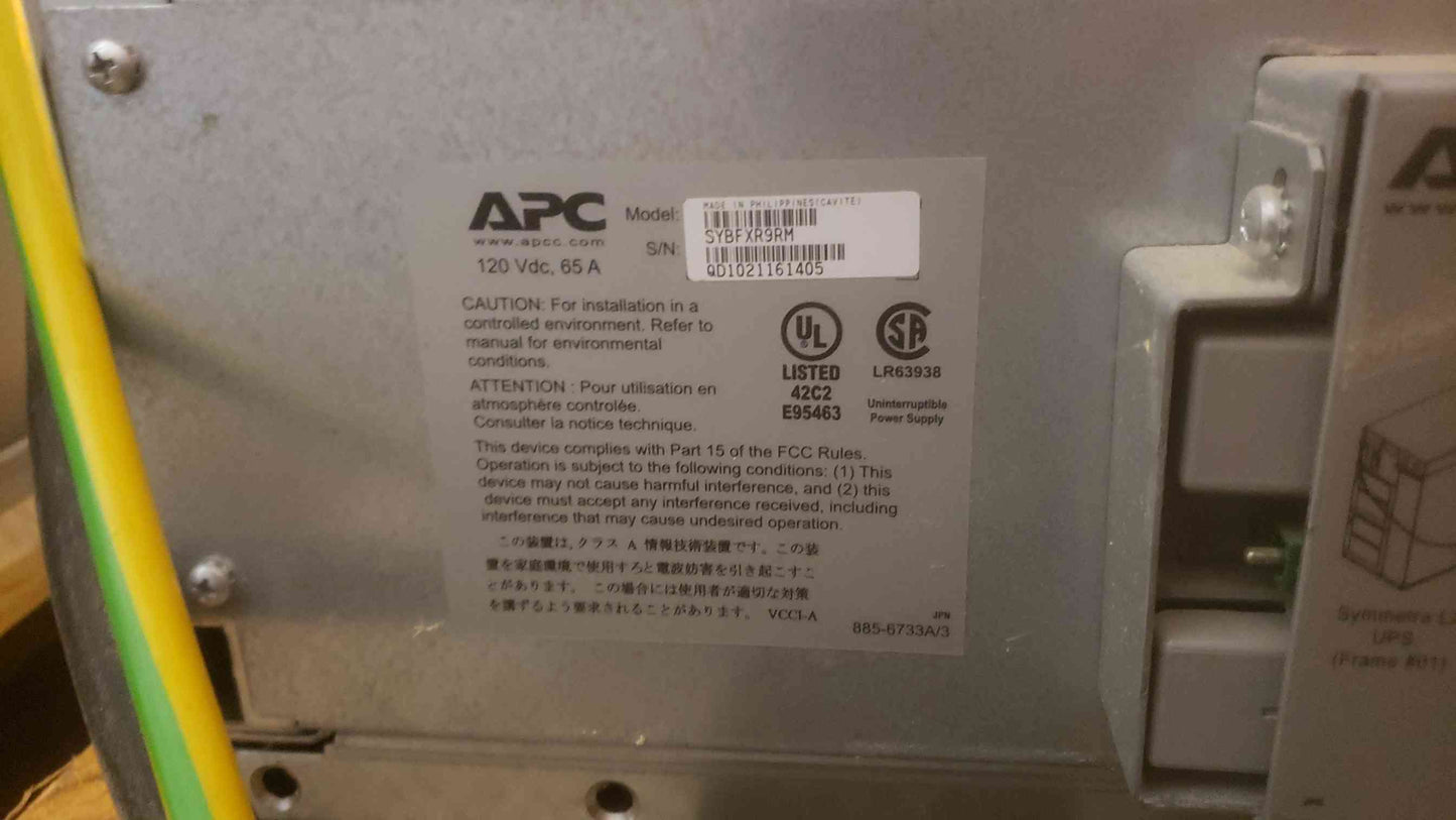 APC Symmetra LX SYBFXR9RM Battery Expansion Frame w/ Modules(SKU: 109907)