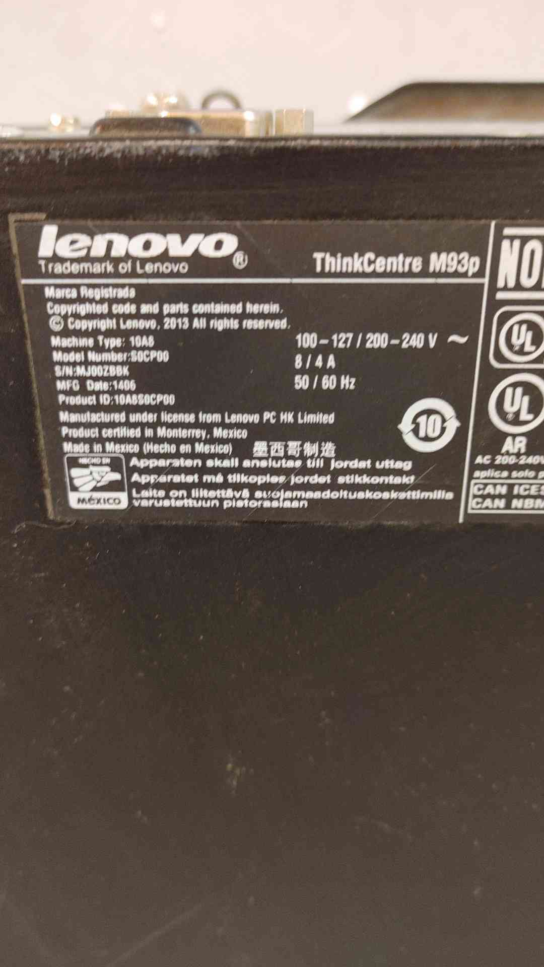Lenovo ThinkCentre M93p *No Hard Drives*