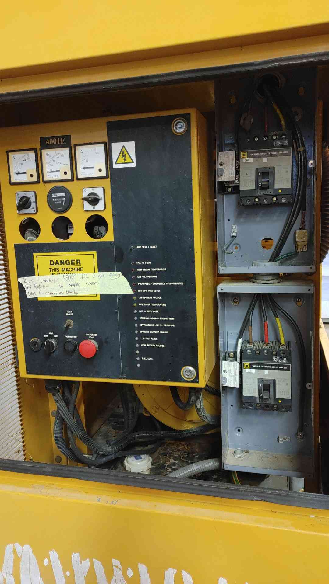50KW Cat Olympian D50P1 480/277 1&3PH Diesel 110.8 Hrs TESTED AS-IS See Description (SKU: 110085)