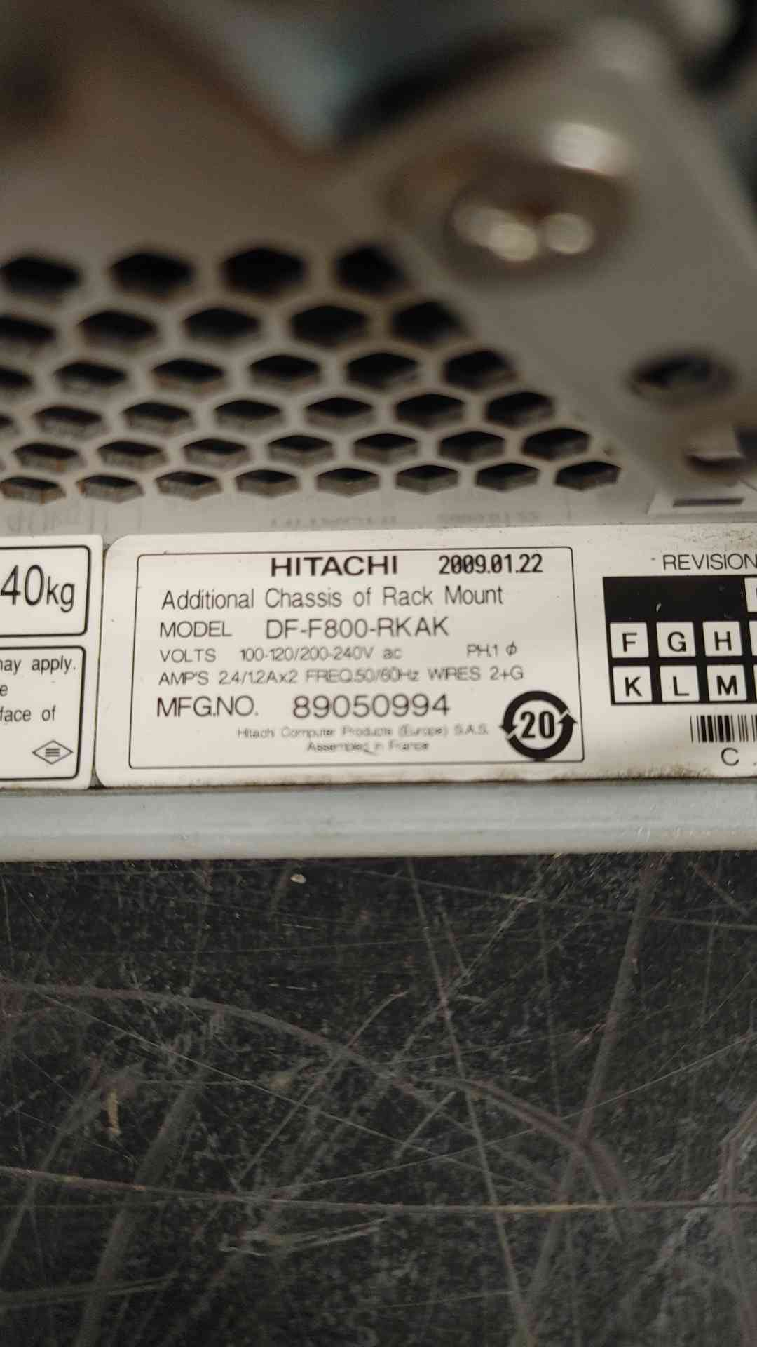 HITACHI DF-F800- RKAK Universal Storage Platform (SKU: 110151)