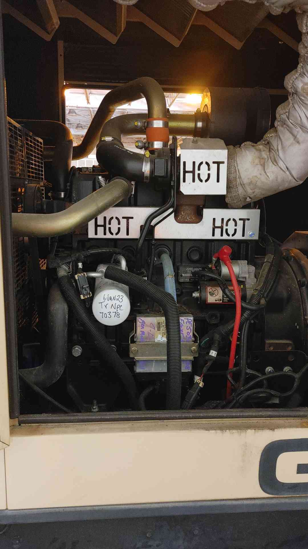 60KW Generac John Deere 5030 Diesel Generator 1PH 685Hrs (SKU: 110178)