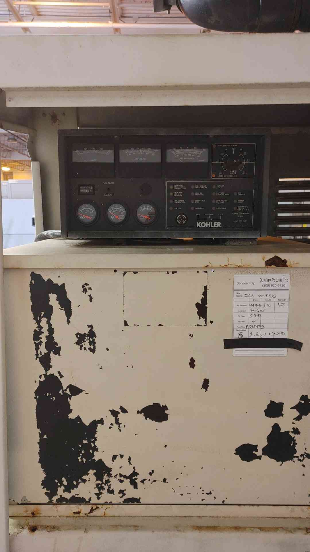 50KW KOHLER 50R0ZJ61 Diesel Generator 1&3PH 615 Hrs (SKU: 110165)