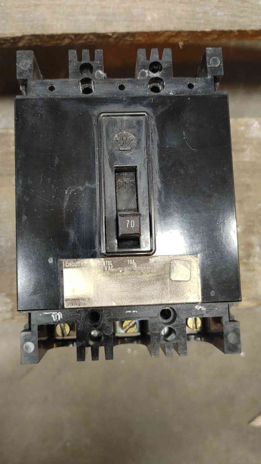 Westinghouse Motor Circuit Breaker Protector 70A 3POLES 600V (SKU: 110240)