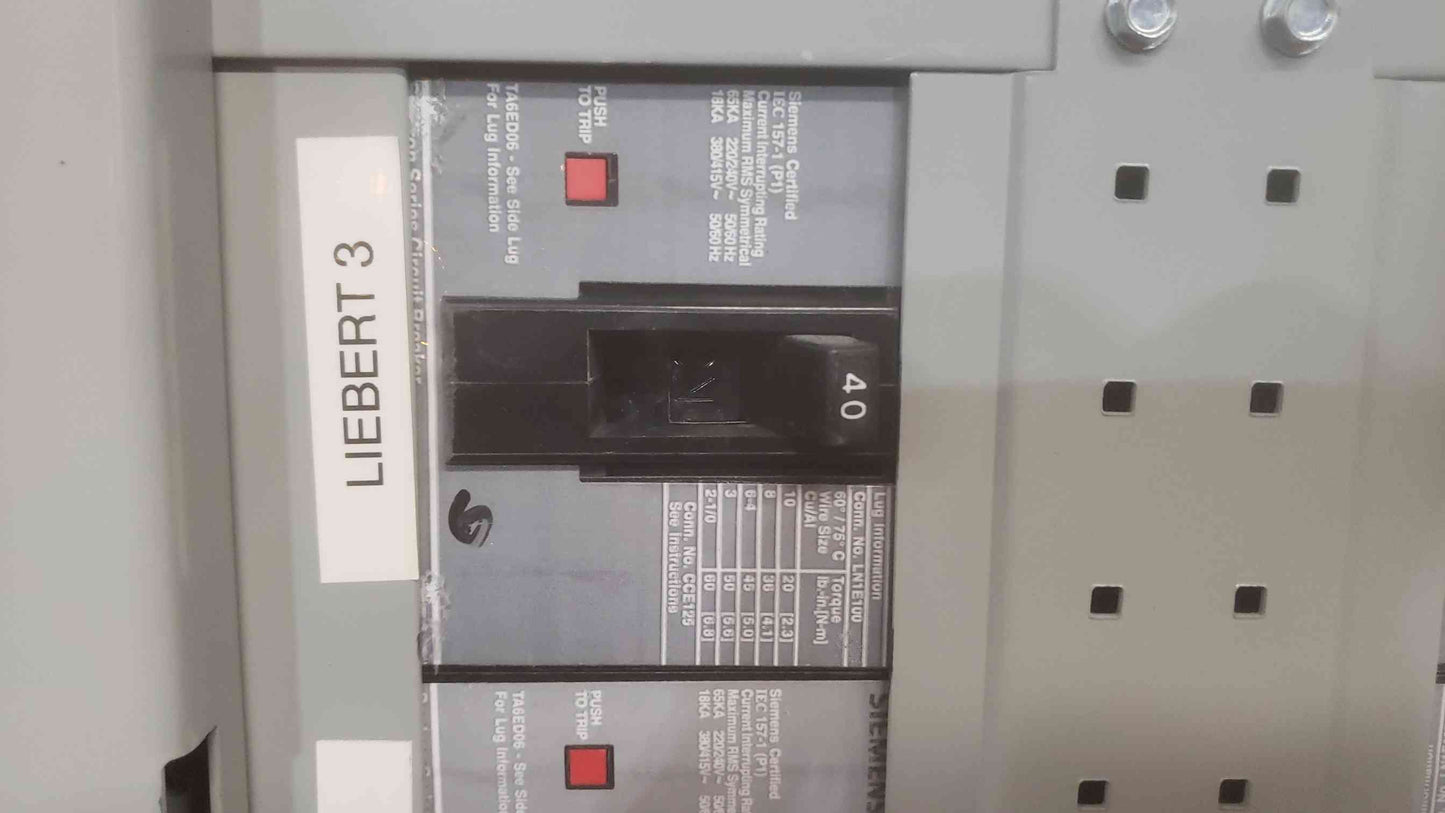 Siemens 400A 480V 3PH 3W P2F30ML400FTS Breaker Panelboard(SKU: 110554)
