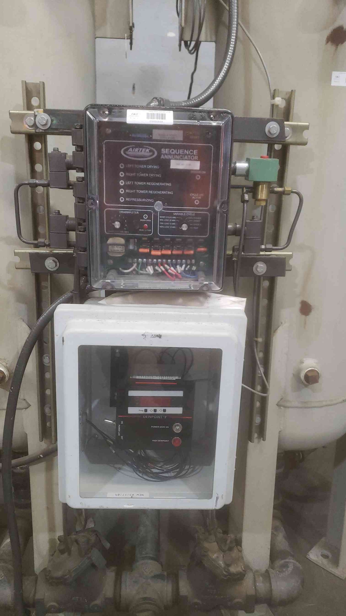 Airtek Twin Tower Desiccant Air Dryer System 200PSI @ 400°F COALESCER JL0600-C