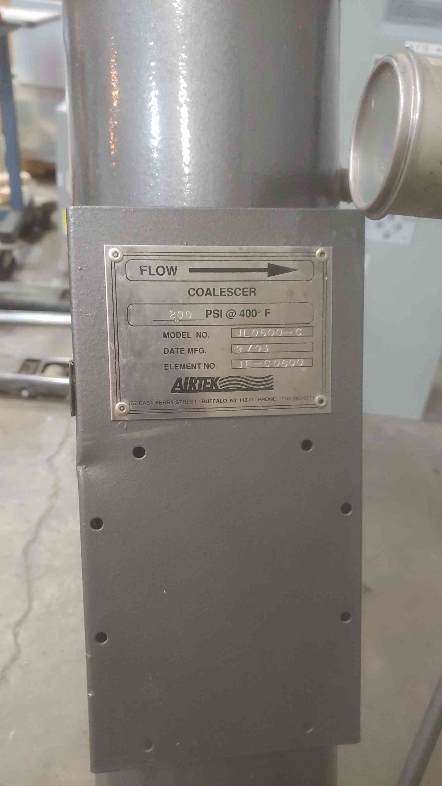 Airtek Twin Tower Desiccant Air Dryer System 200PSI @ 400°F COALESCER JL0600-C
