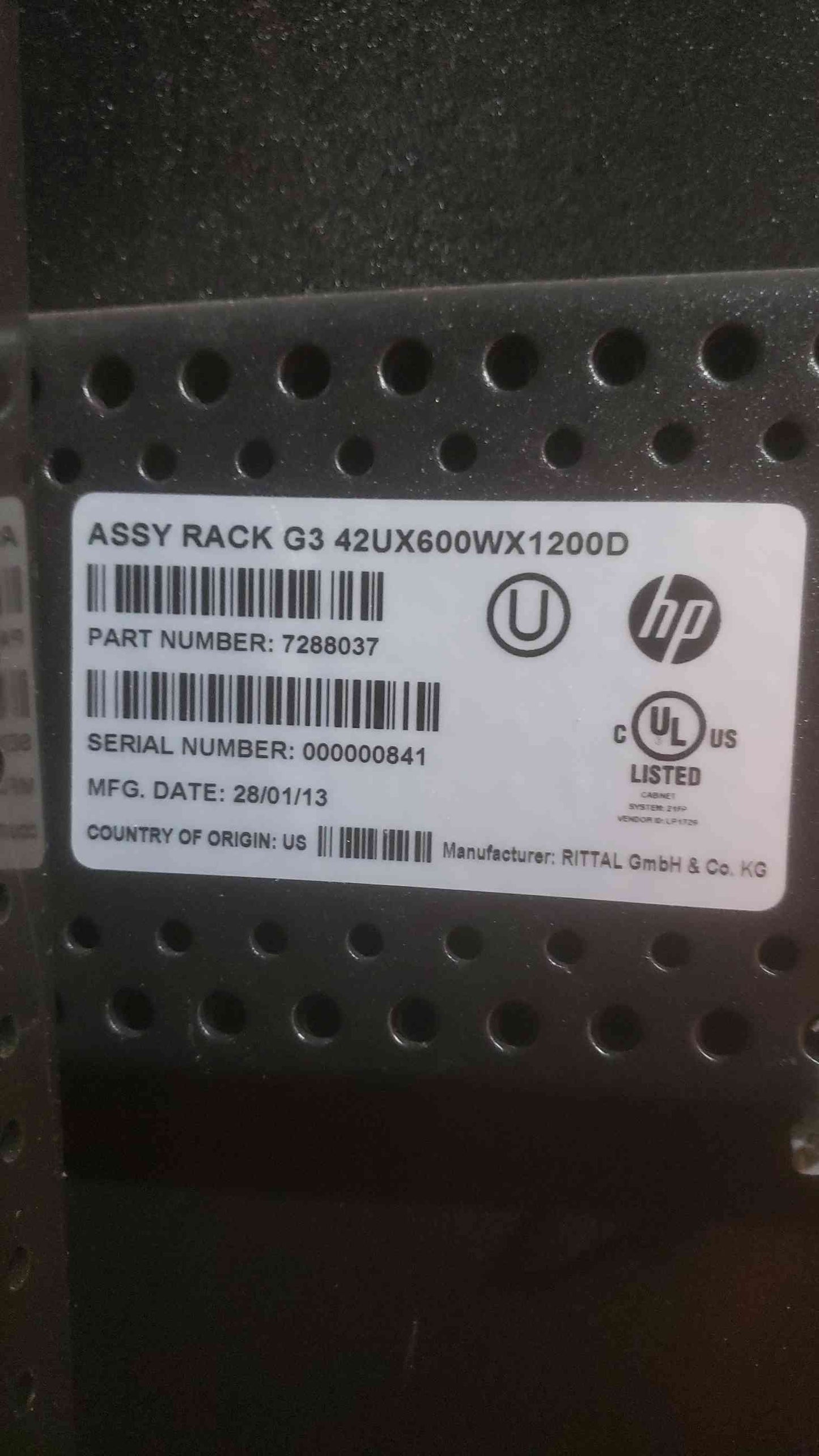HP HPG2 Fully Enclosed 42U Server Rack Cabinet (3138AA)(3138AA)