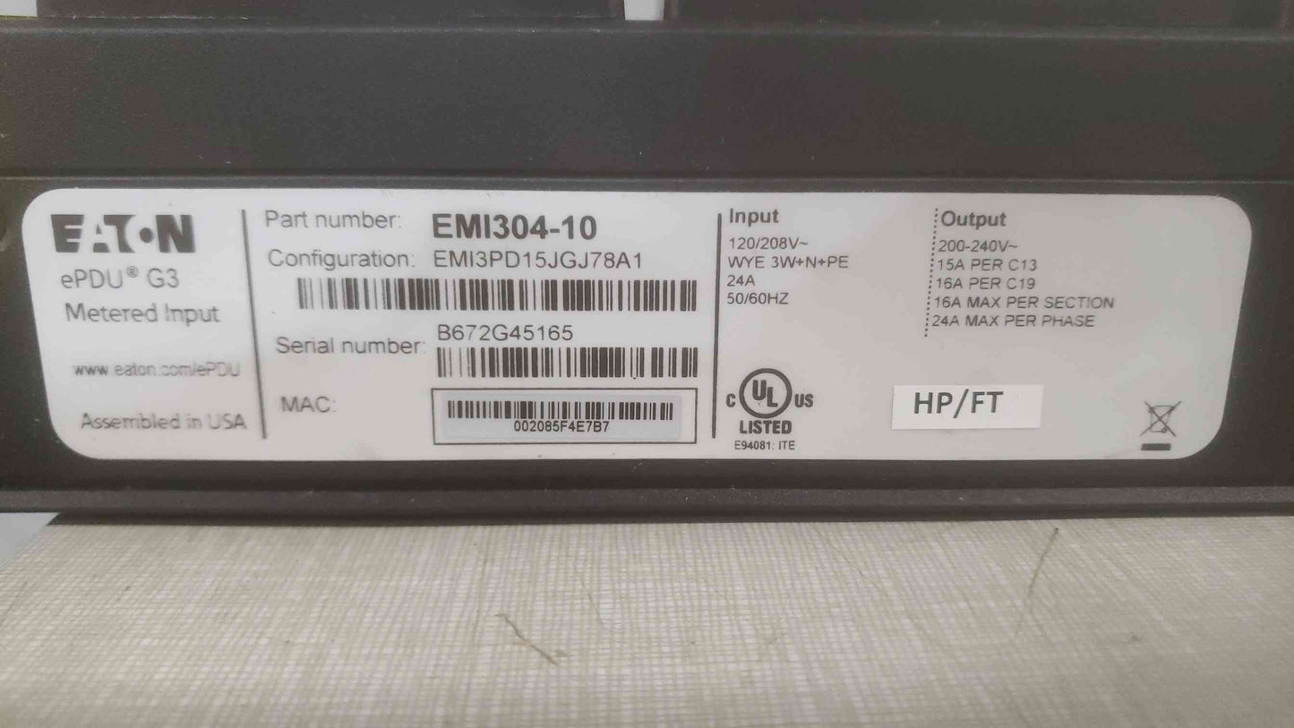 EATON 30 Port 120/208 PDU Strip EMI304-10 (SKU: 110743)