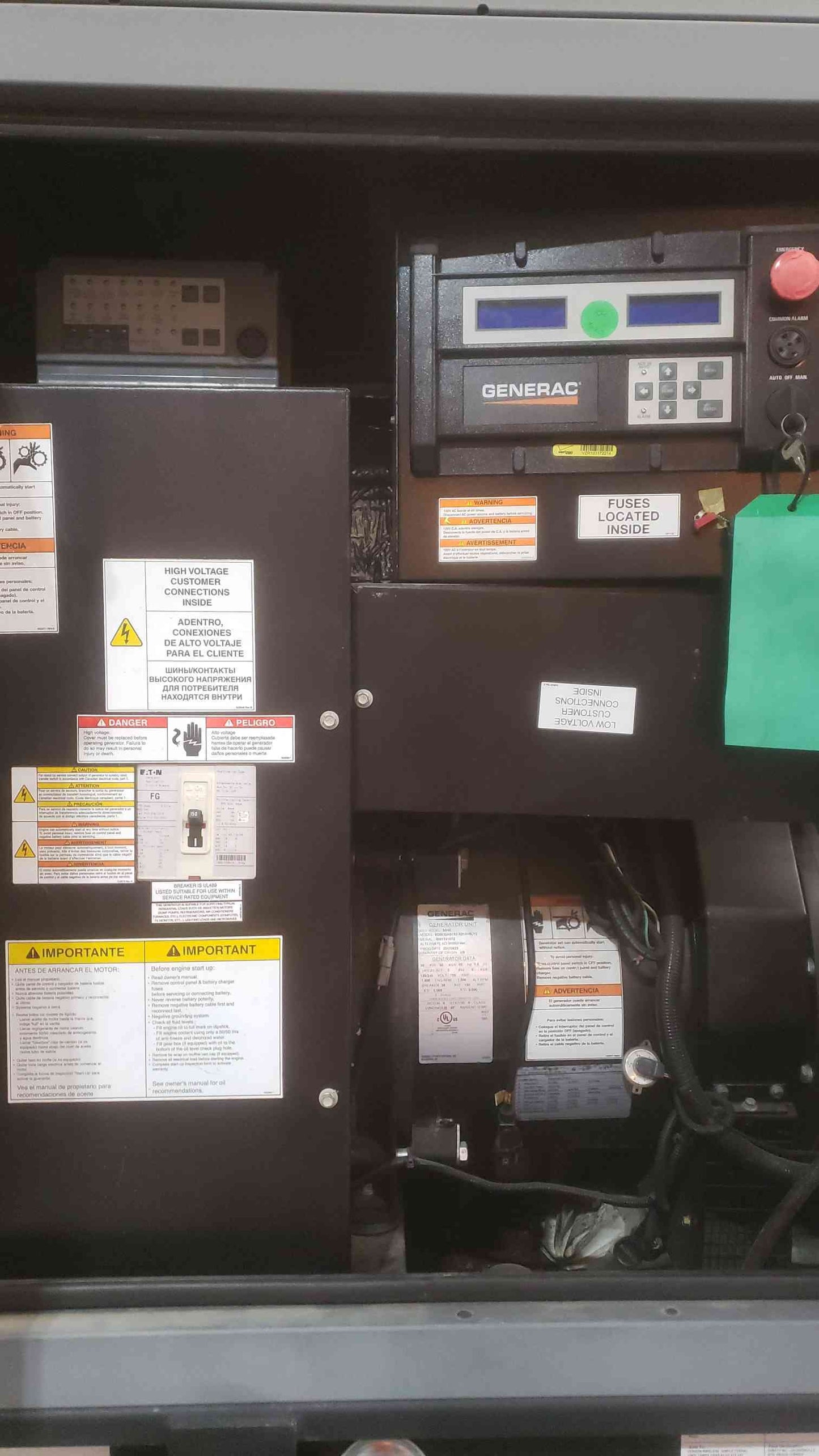 30KW Generac 120/240V 125A 1PH Cummins 2.4L Diesel Generator SD30 499.2Hrs TESTED (SKU: 111002)