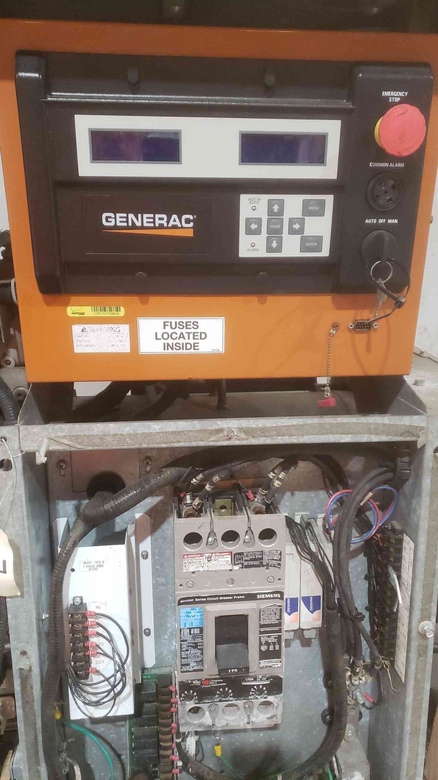 AS-IS 35KW Generac Mitsubishi 1PH LP Nat Gas Generator 0053501 474.5Hrs