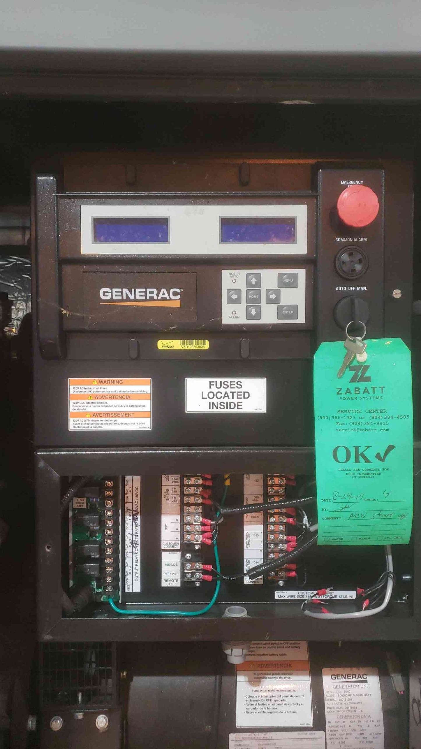 50KW Generac 1PH FPT Diesel Generator SD50 420.8Hrs 2017 (111003)