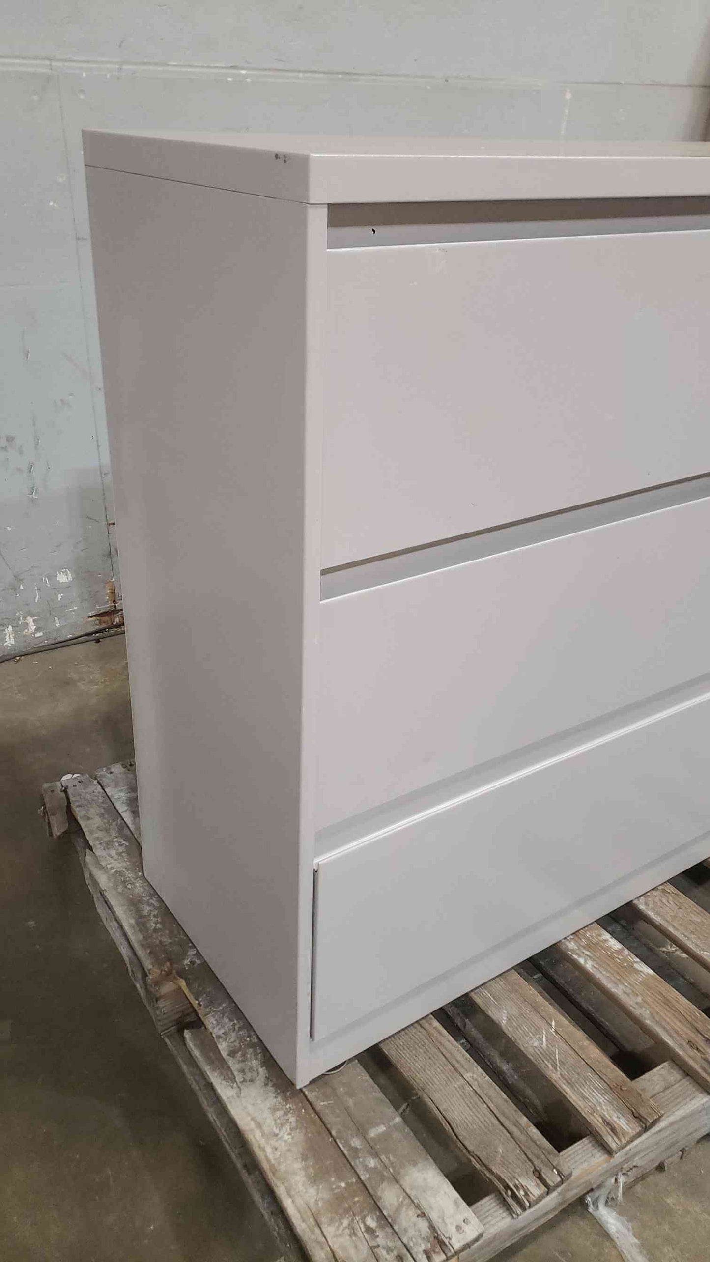 Grey 42" Three Tier Filing Cabinet 42"x18"x42" (SKU: 111849)