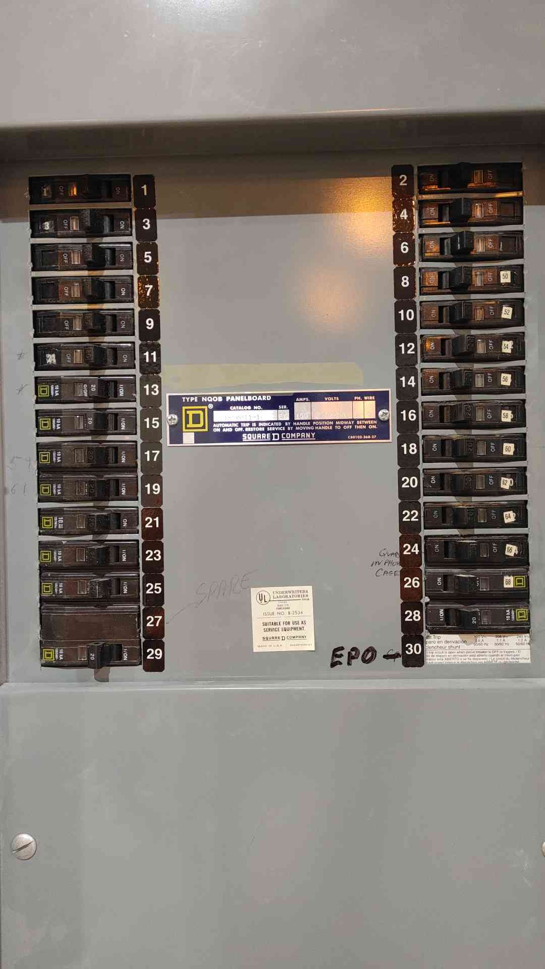 Square D NQOB 30-Circuit 150A 120/208V 3-Phase 4-Wire Panelboard Main Breaker Enclosure(SKU: 112793)