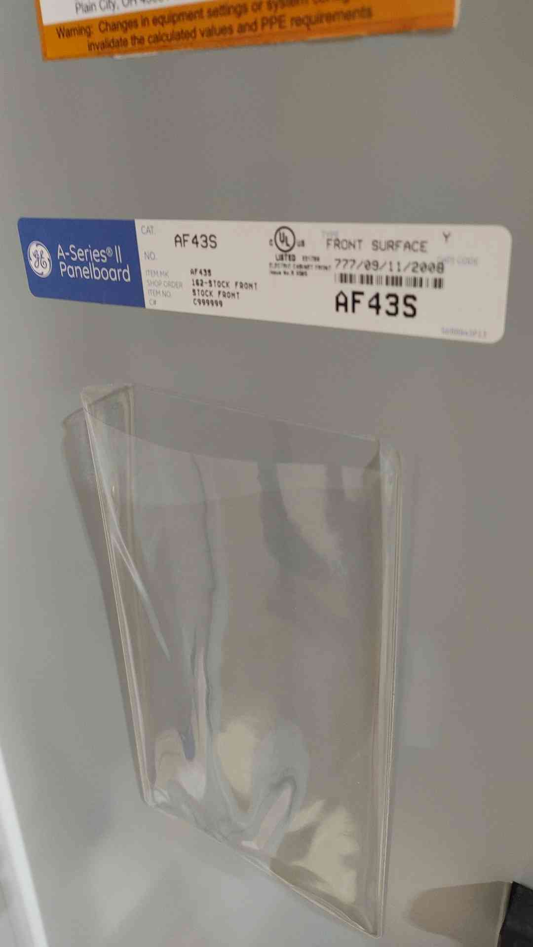 GE A-Series II 225 Amp 208Y/120V 3-Phase 42-Circuit Panelboard AQF3422ABX AF43S(SKU: 112824)