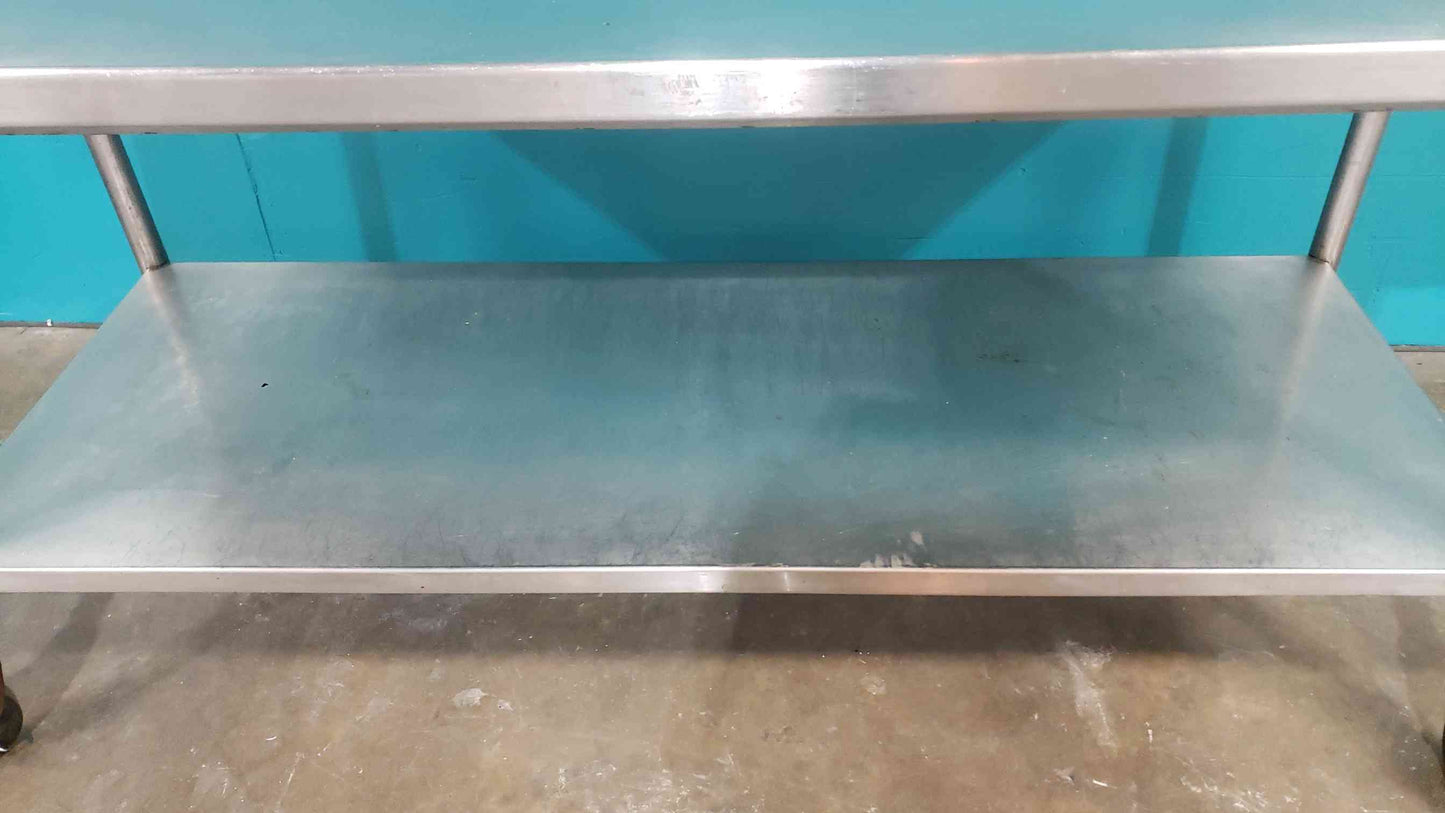 6' Stainless Steel Rolling Table Cafeteria Prep (SKU: 113614)