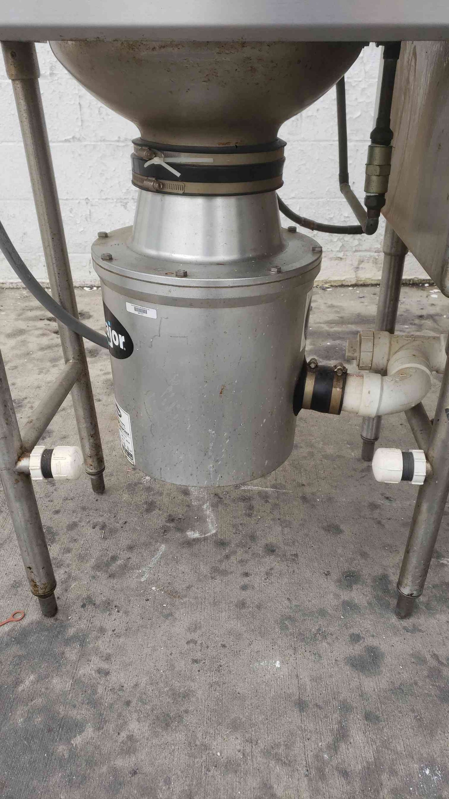 Hobart Commercial 2 Compartment Sink Stainless Steel Food Waste Disposer Unit