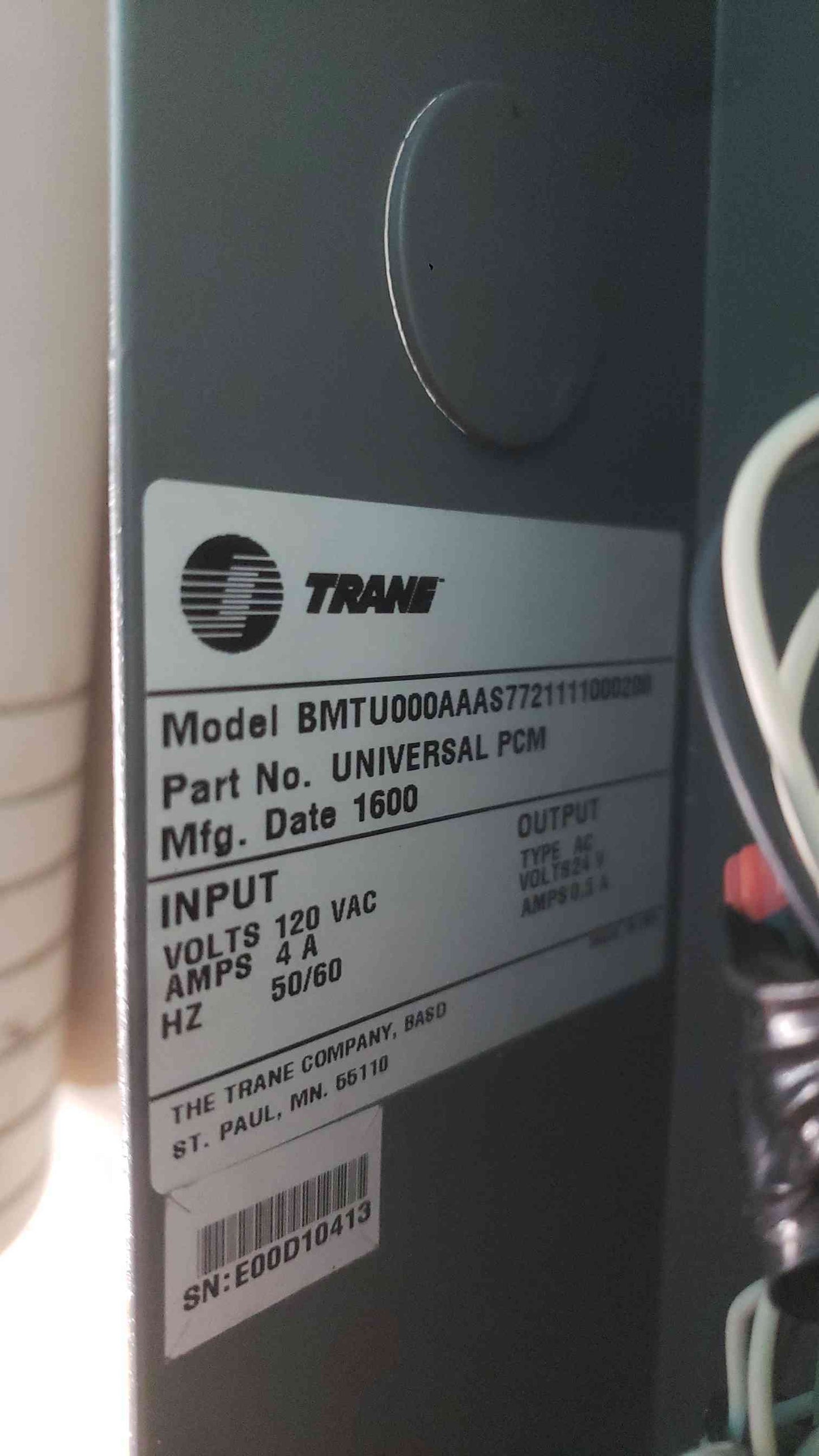 Trane BMTU000AAAS7721111000200 Universal Programmable Control Module PCM HVAC