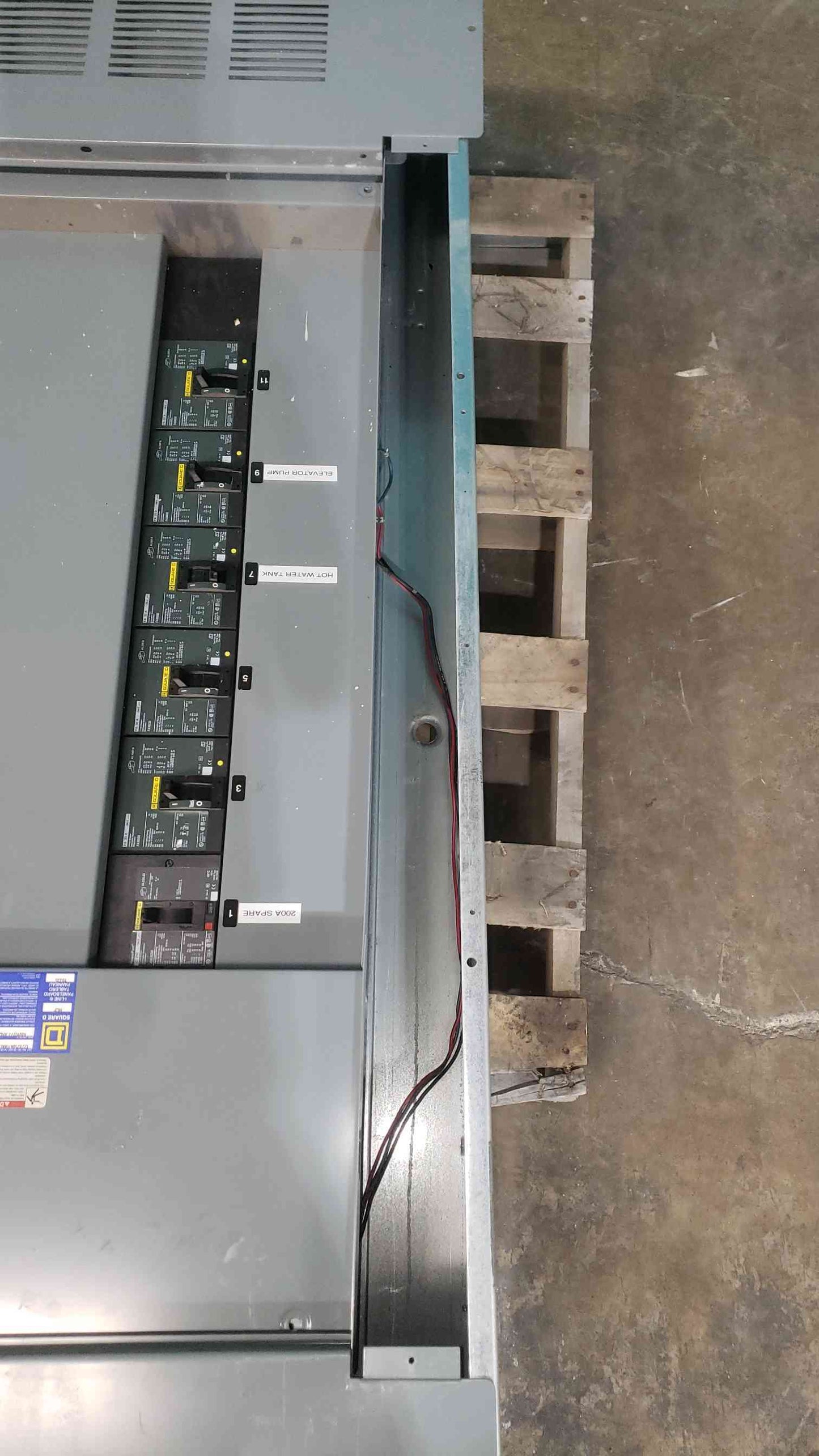 Square D I-Line 3 Phase Panelboard Loaded With 400A 200A 50A 30A 20A 3P Breakers