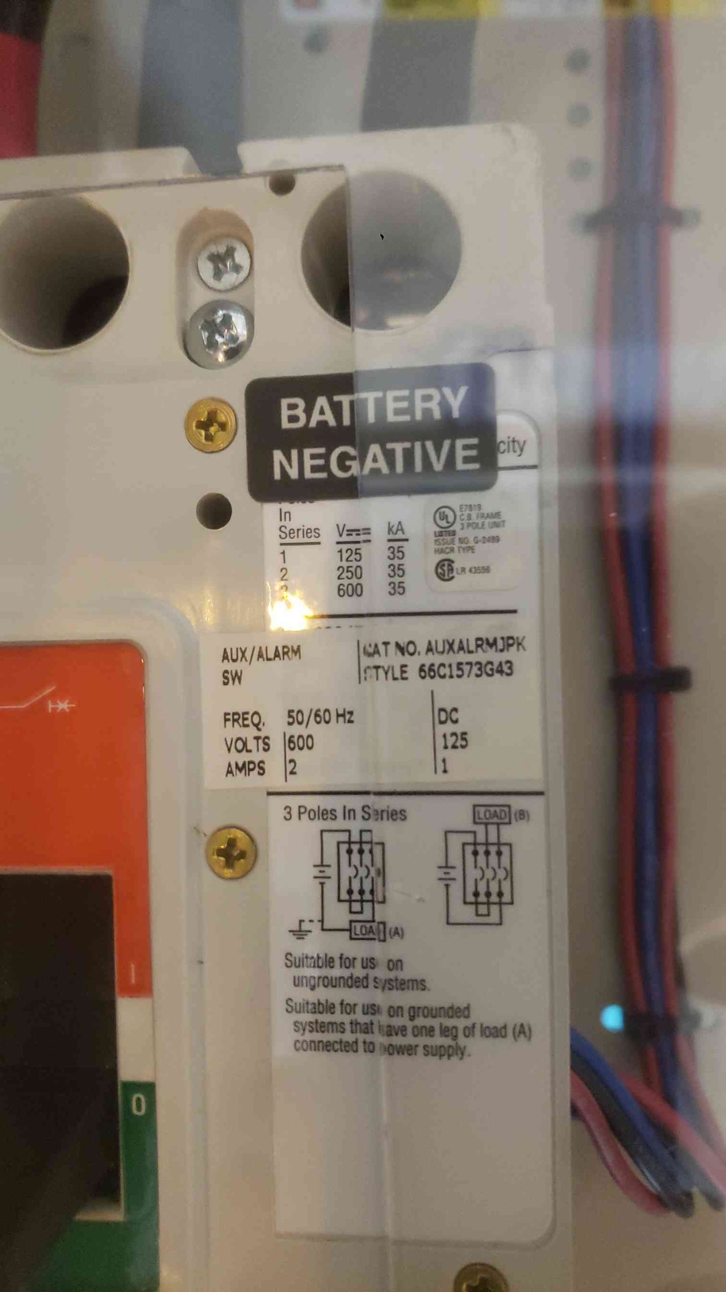 C&C Power BC55 480V DC UPS Battery Cabinet Enclosure 225A Breaker 100B4