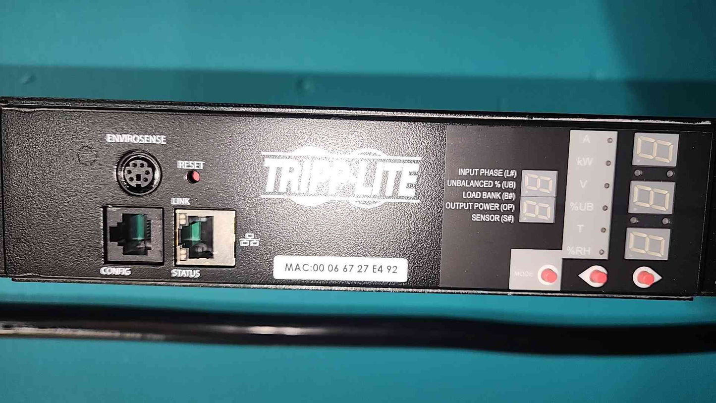 Tripp Lite PDU3VN6L2130 208V 3PH Monitored 0U Rack PDU L21-30P C13 C19 5-15/20R