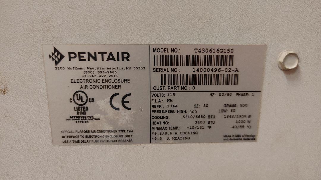 Pentair McLean Electronic Enclosure AC T430616G150(S6LLST11957)