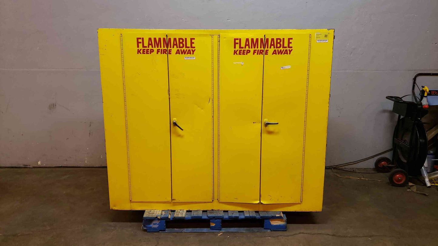 6'x2'x5' Dual Flammable Cabinet 4 Door Front/Back(S6LLST2398)