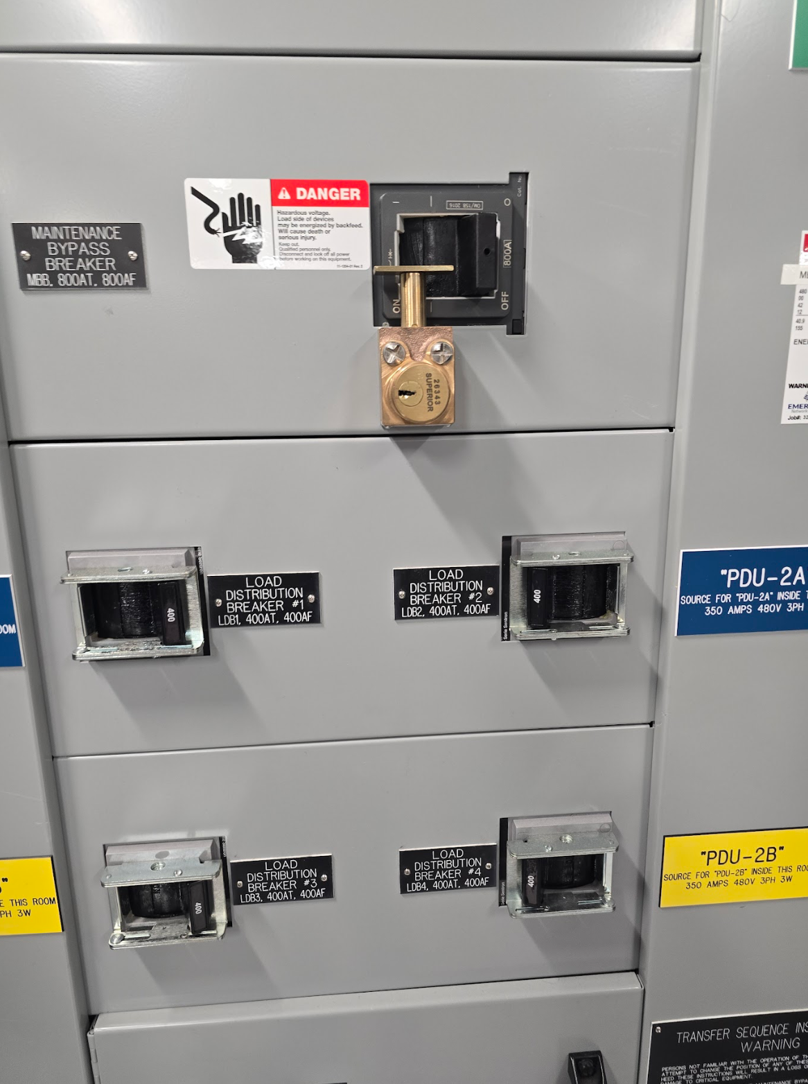 800A Siemens UPS Paralleling Switchboard & MBP 480V '16 -90601