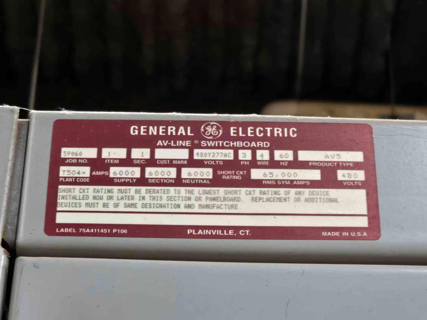 GE 4000 Amp Power Brake AV Line Breaker Disconnect TC4040SS